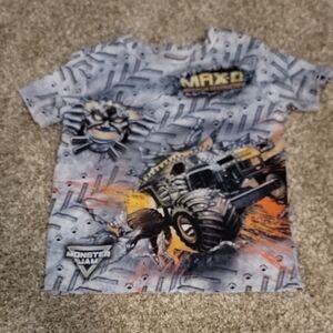 Monster Jam Kids T-Shirt - Gray and Orange